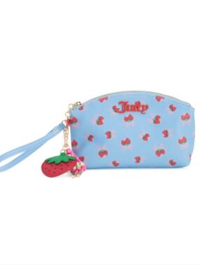 Juicy Couture Sweet Strawberry 🍓 Zip Pouch (Light Blue 🩵)